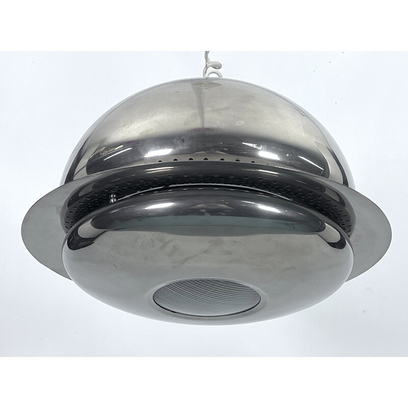 Vintage Nictea pendant lamp in nickel-plated brass by Afra and Tobia Scarpa for Flos, 1960