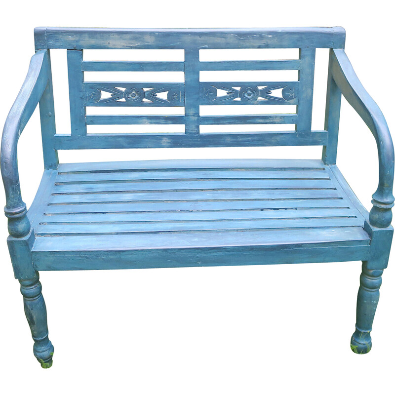 Banc de jardin vintage peint