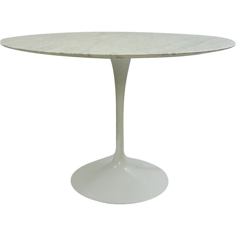 Table à repas ronde - marbre blanc