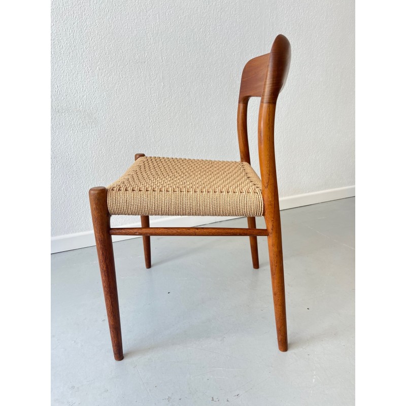 Set van 4 vintage stoelen model 75 van Niels Moller, Denemarken 1960