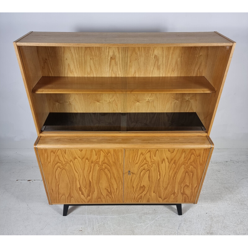 Vintage ashwood display cabinet, 1970