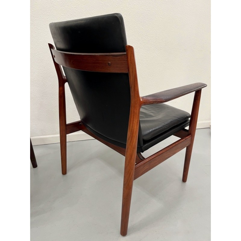 Pair of vintage rosewood armchairs by Arne Vodder for Sibast, Denmark 1950