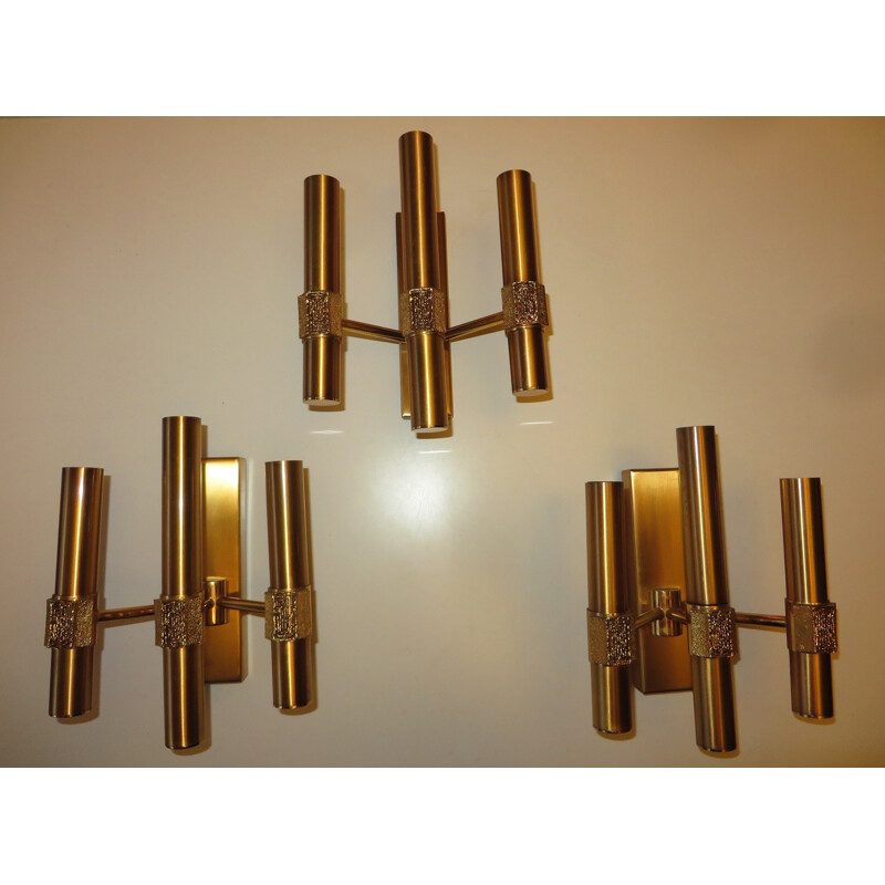 Vintage Brass Sconce by Angelo Brotto for Esperia - 1970s