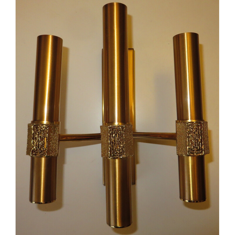 Vintage Brass Sconce by Angelo Brotto for Esperia - 1970s