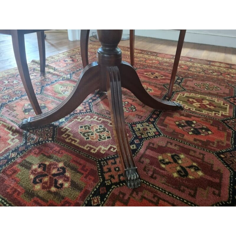 Vintage dining set in mahogany and fabric