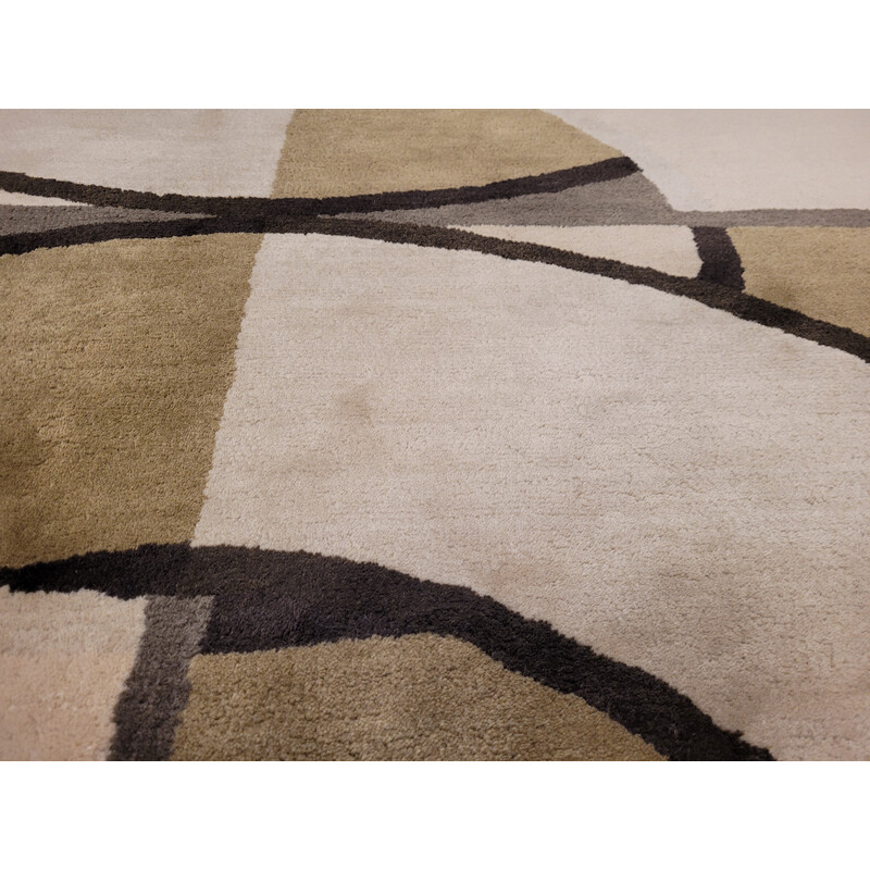 Vintage rug "Vitrail" by Roche Bobois, India