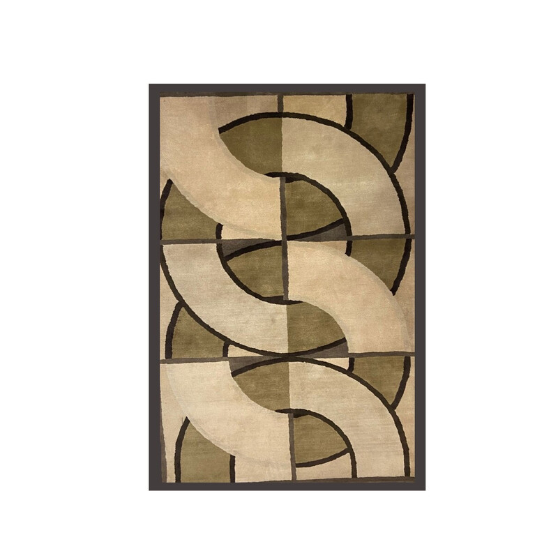 Vintage rug "Vitrail" by Roche Bobois, India