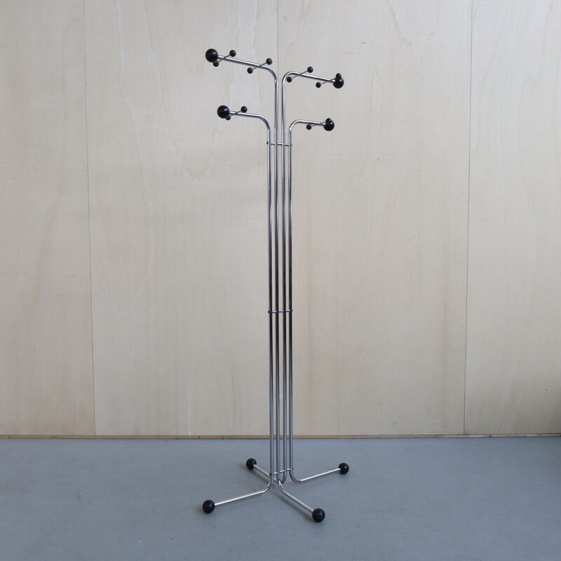 Vintage chrome coat rack, 1980