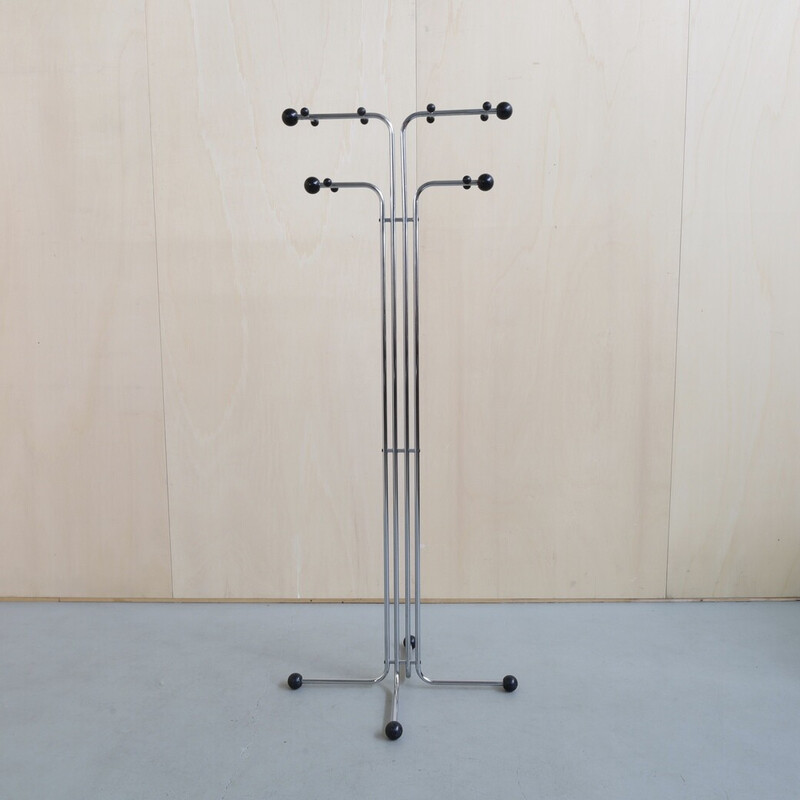 Vintage chrome coat rack, 1980