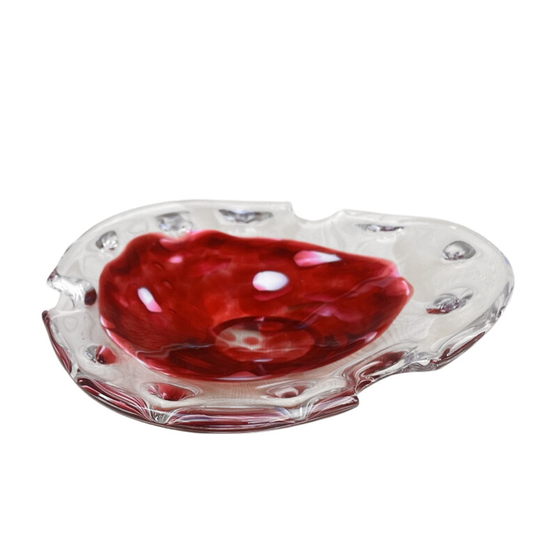 Vintage ashtray in organic glass, Italy 1970