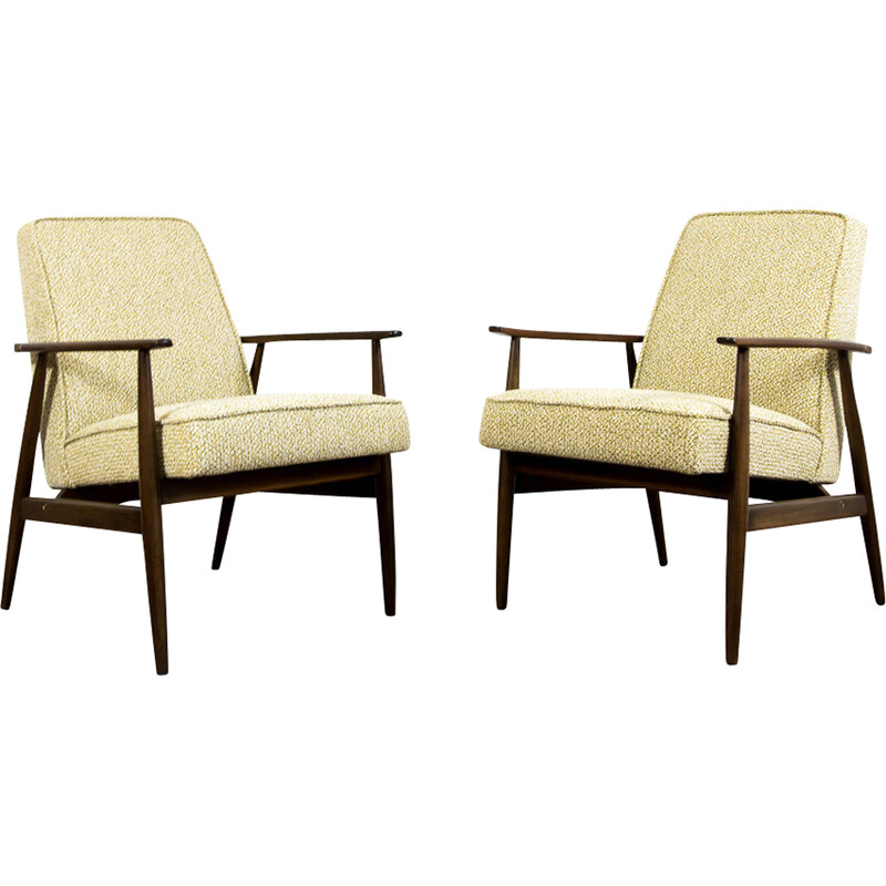 Pair of vintage armchairs by H. Lis, Poland 1960