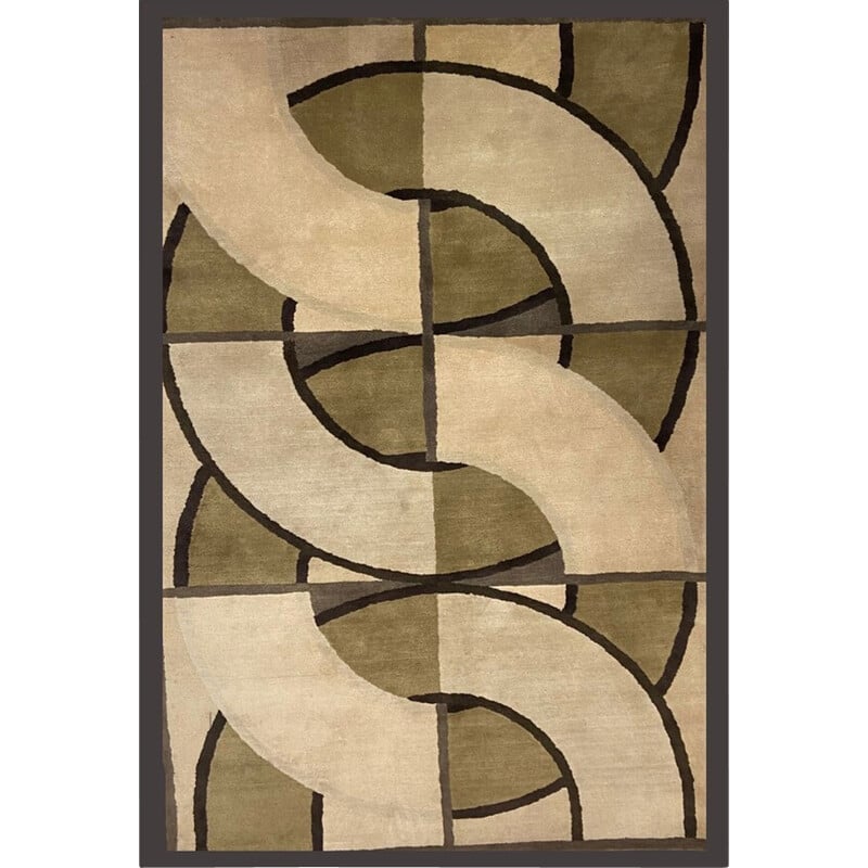 Tapis vintage "Vitrail" par Roche Bobois, Inde