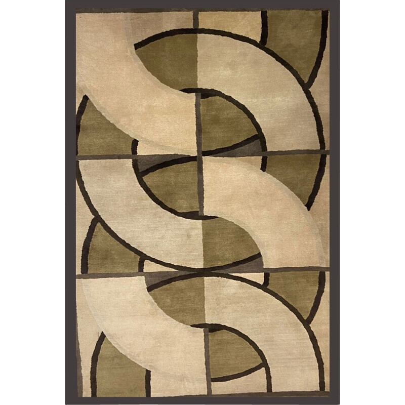 Vintage rug "Vitrail" by Roche Bobois, India