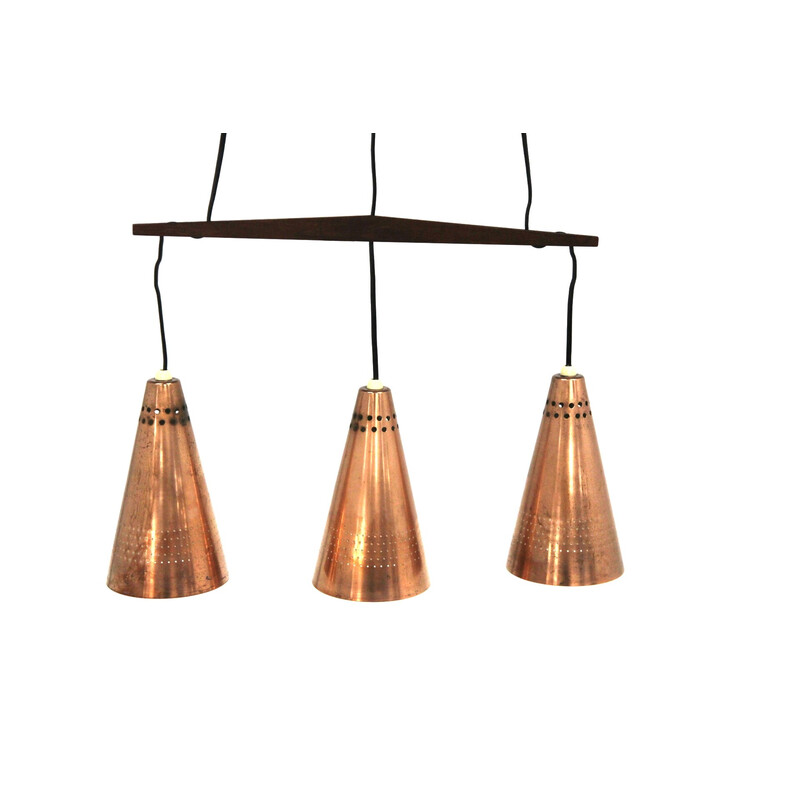 Vintage metal pendant lamp by Hans-Agne Jakobsson, Sweden 1950