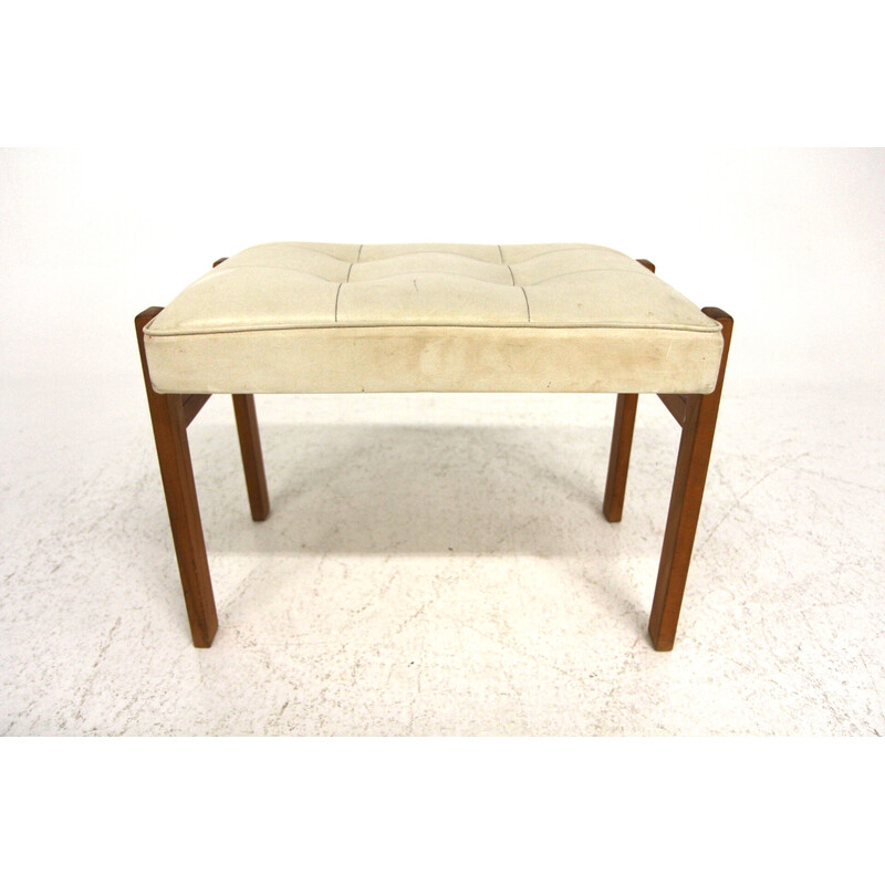 Scandinavian vintage skai footrest, Sweden 1960