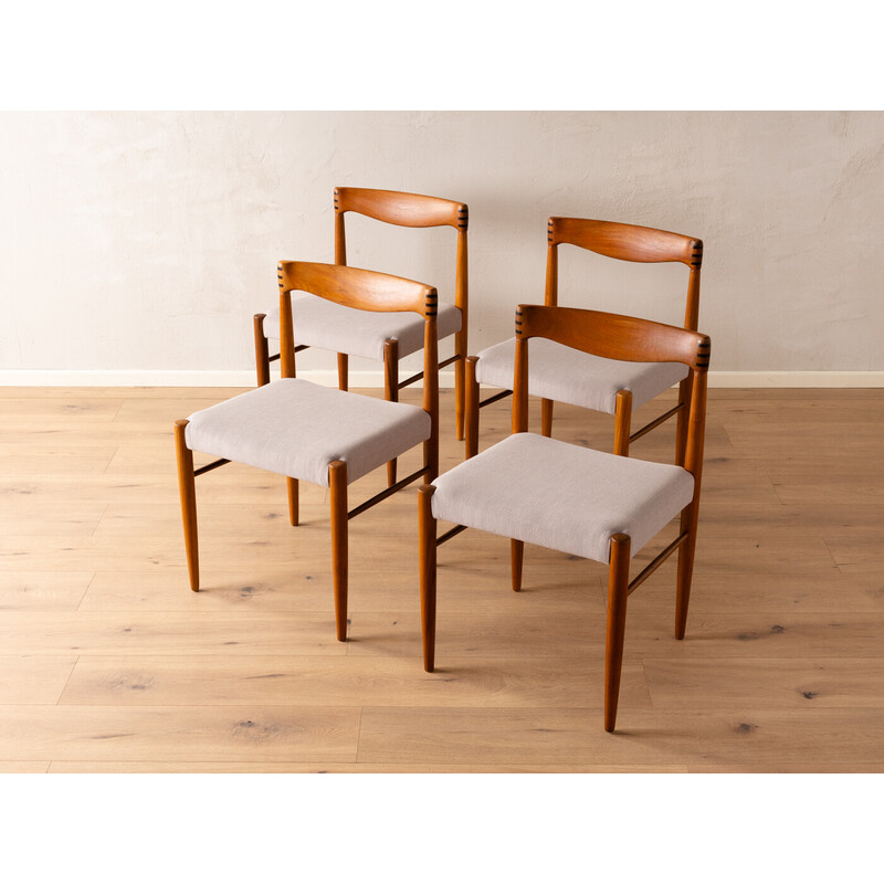 Set of 4 vintage dining chairs by H.W. Klein for Bramin, Denmark 1960s