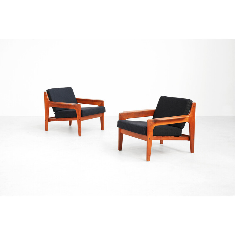 Pair of vintage armchairs by Arne Wahl Iversen for Comfort, 1960s