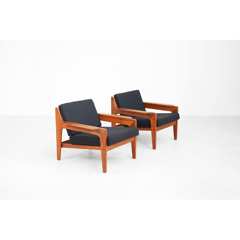 Pair of vintage armchairs by Arne Wahl Iversen for Comfort, 1960s