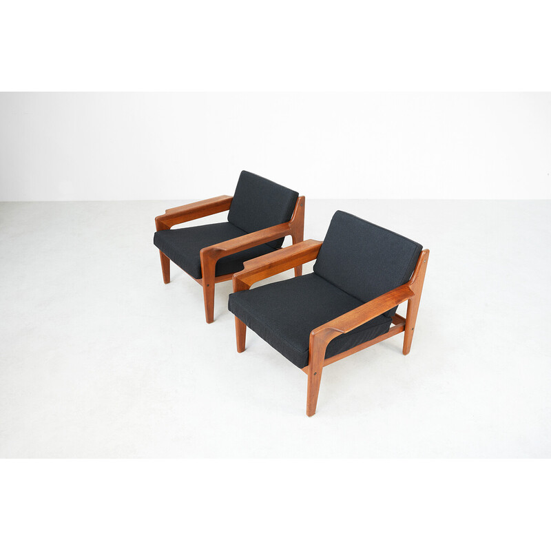 Pair of vintage armchairs by Arne Wahl Iversen for Comfort, 1960s