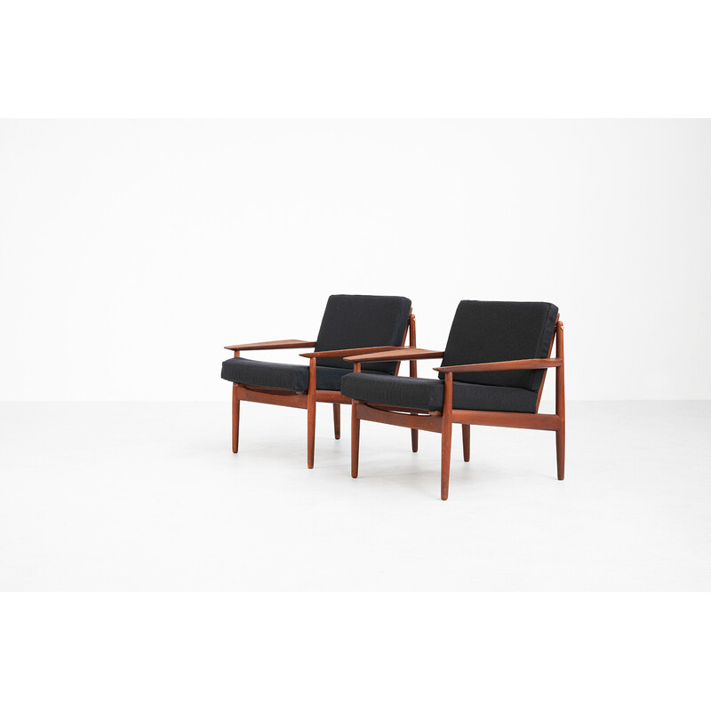 Pair of vintage armchairs by Arne Vodder for Globstrup, 1960s