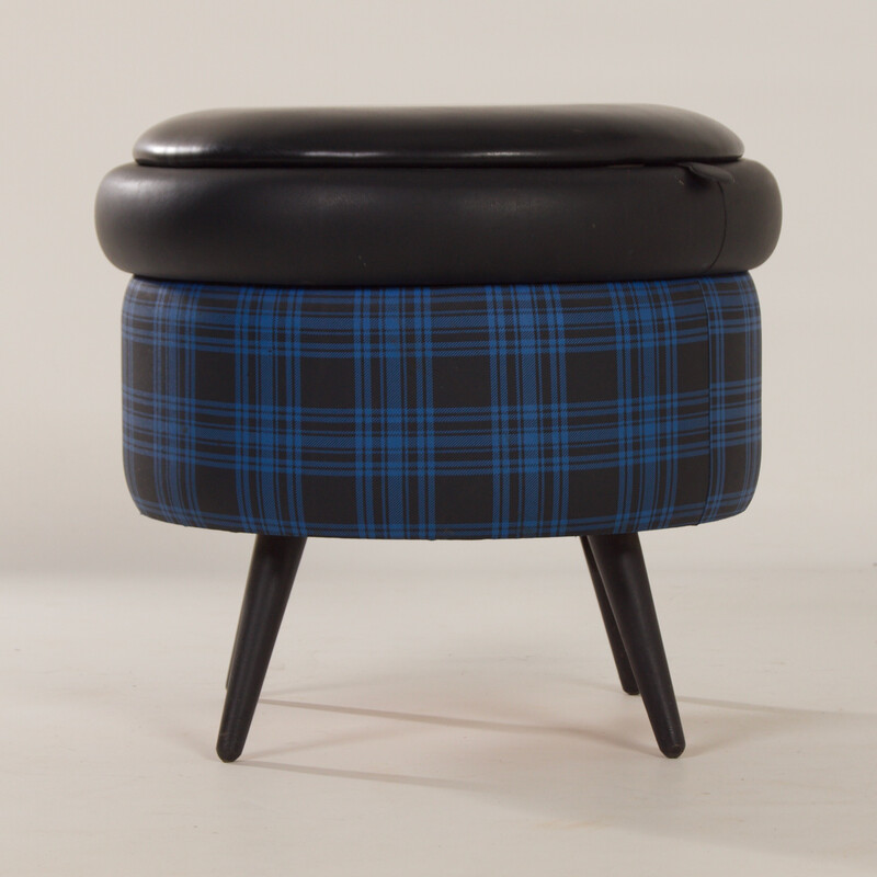 Vintage pouf with storage space, 1960s