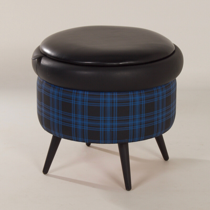 Vintage pouf with storage space, 1960s