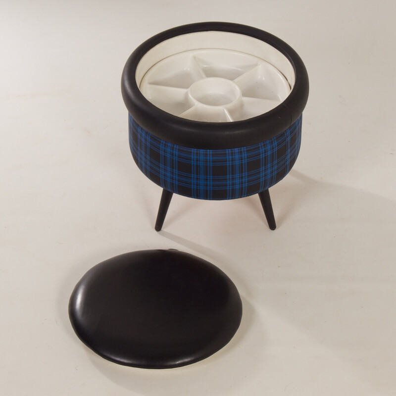 Vintage pouf with storage space, 1960s