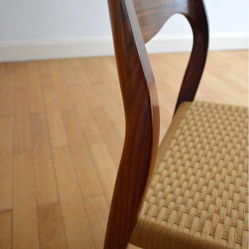 Set of six chairs by Niels O. MØLLER model 71 in Rio rosewood - 1950s
