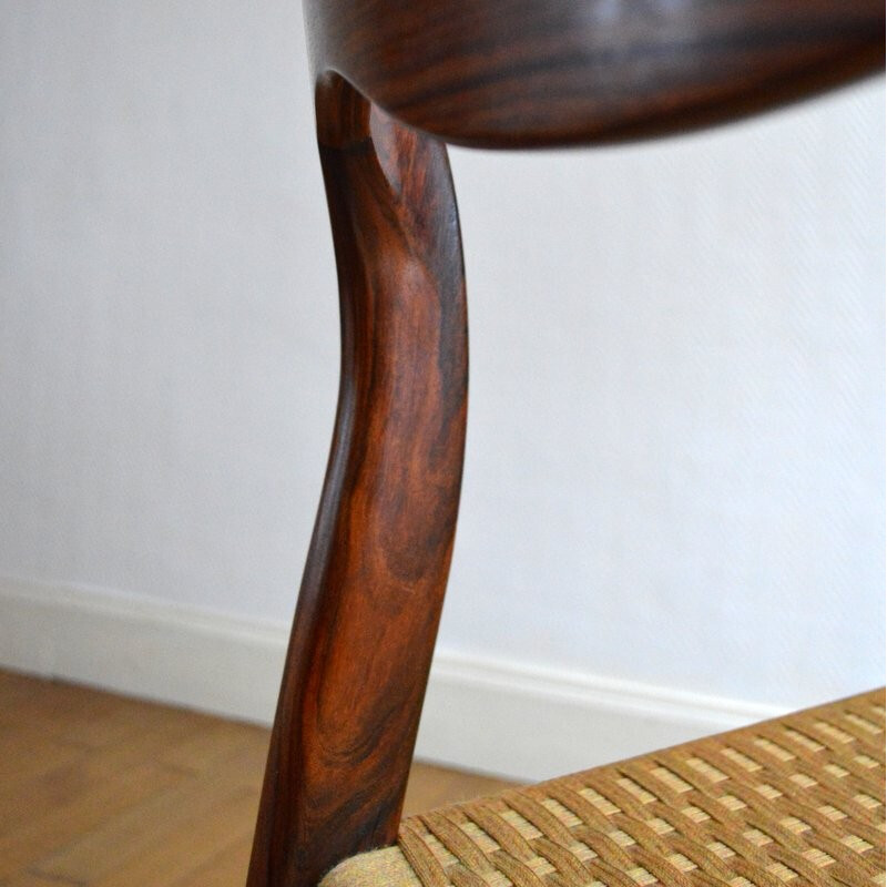 Set of six chairs by Niels O. MØLLER model 71 in Rio rosewood - 1950s