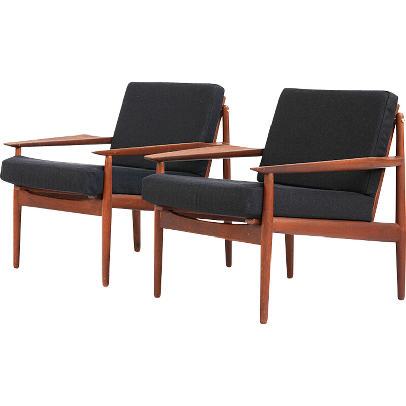 Pair of vintage armchairs by Arne Vodder for Globstrup, 1960s