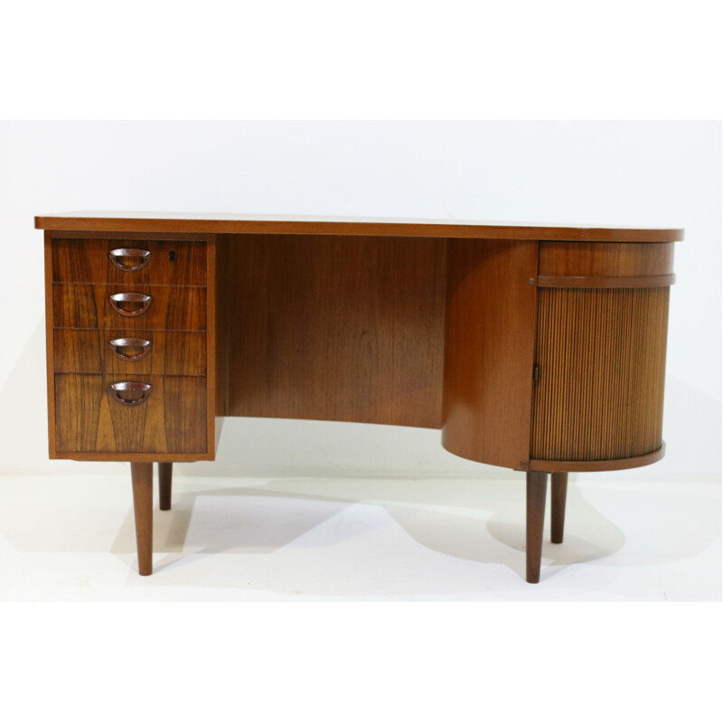 Teak kidney desk by Kai Kristiansen for Feldballe Mobelfabrik - 1960s