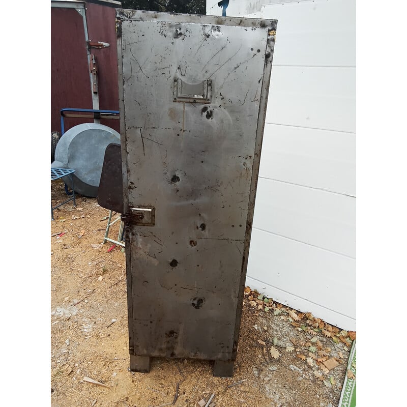 Vintage industrial metal cabinet