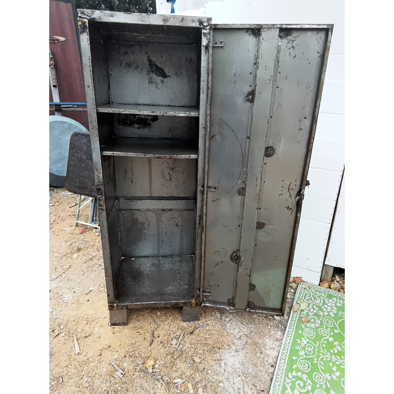 Vintage industrial metal cabinet