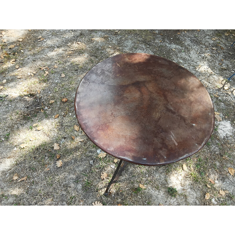 Vintage wrought-iron pedestal table