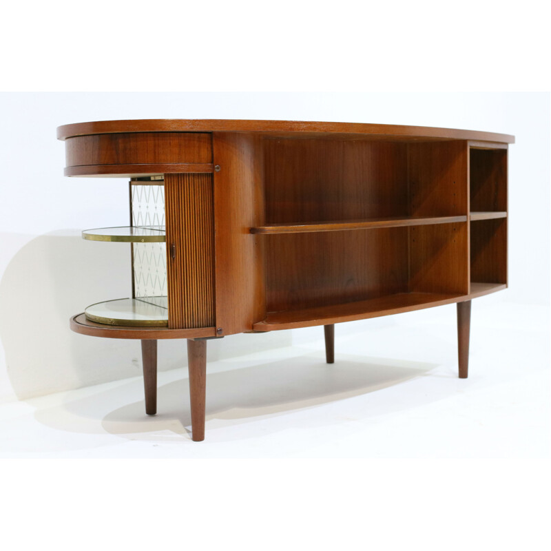 Teak kidney desk by Kai Kristiansen for Feldballe Mobelfabrik - 1960s