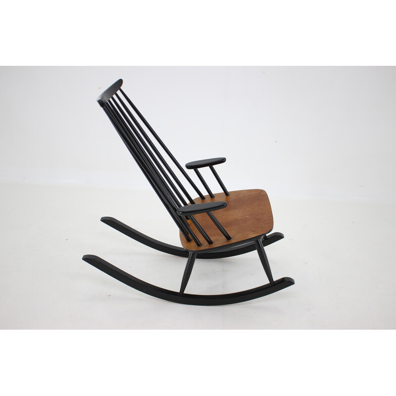 Vintage beech rocking chair by Varjosen Puunjalostus, Finland 1960