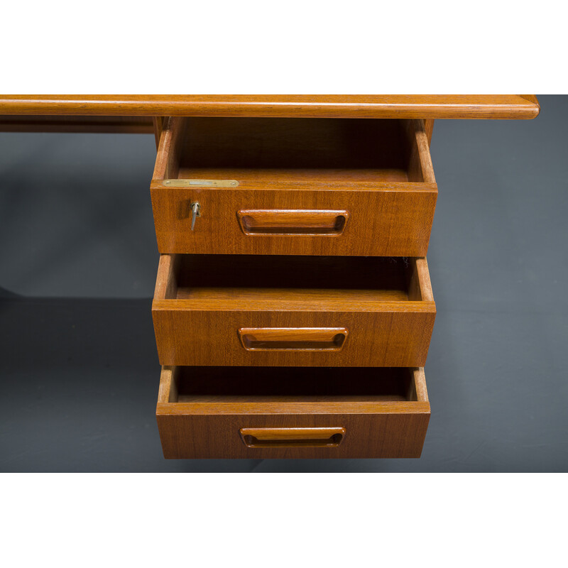 Vintage teak desk by Gunnar Nielsen for Tibergaard, Denmark 1960