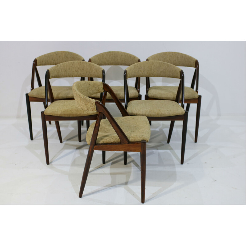 Set of 6 rosewood Dining Chairs by Kai Kristiansen - 1960