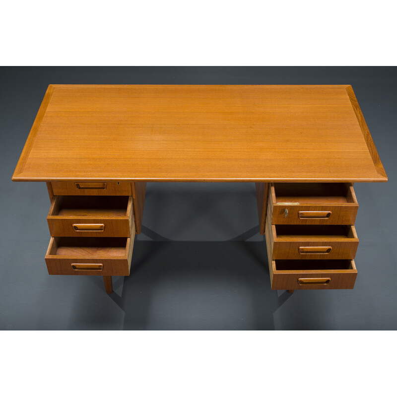 Vintage teak desk by Gunnar Nielsen for Tibergaard, Denmark 1960