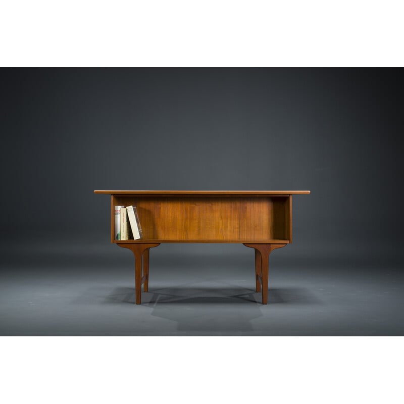 Vintage teak desk by Gunnar Nielsen for Tibergaard, Denmark 1960