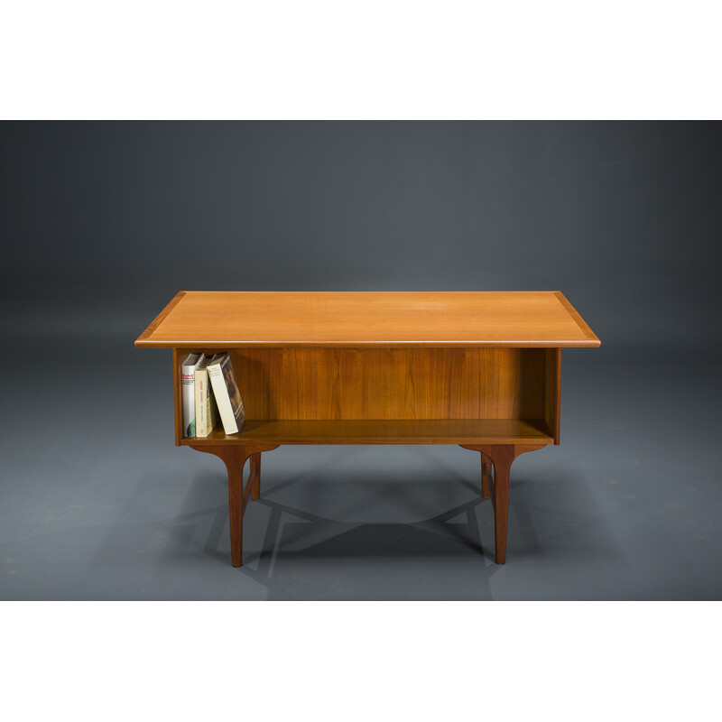 Vintage teak desk by Gunnar Nielsen for Tibergaard, Denmark 1960