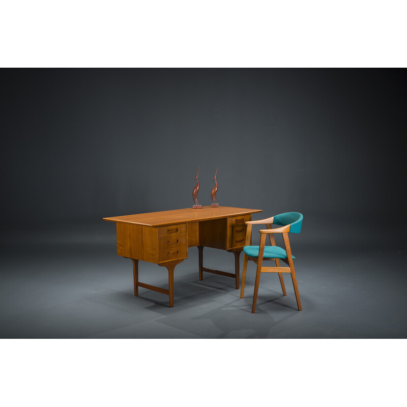 Vintage teak desk by Gunnar Nielsen for Tibergaard, Denmark 1960