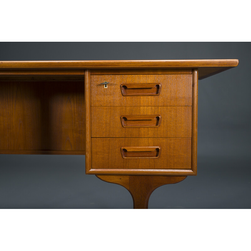 Vintage teak desk by Gunnar Nielsen for Tibergaard, Denmark 1960