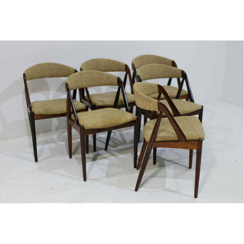 Set of 6 rosewood Dining Chairs by Kai Kristiansen - 1960