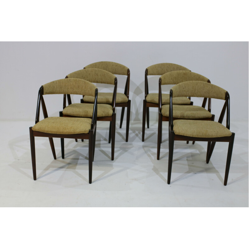 Suite de 6 chaises en palissandre de Kai Kristiansen - 1960