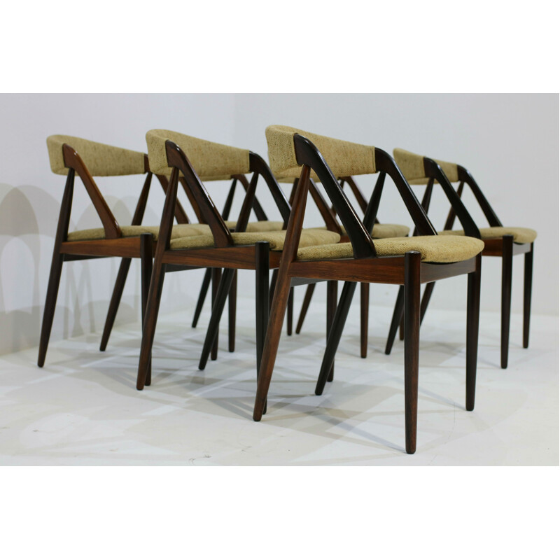 Set of 6 rosewood Dining Chairs by Kai Kristiansen - 1960