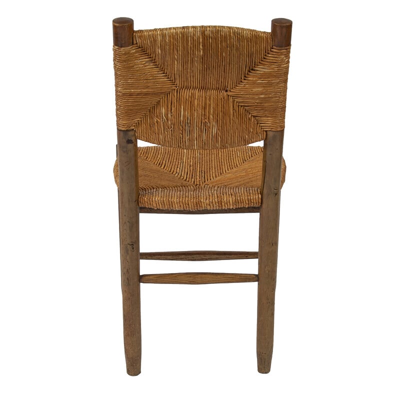 Ensemble de 6 chaises vintage Bauche de Charlotte Perriand, France 1950