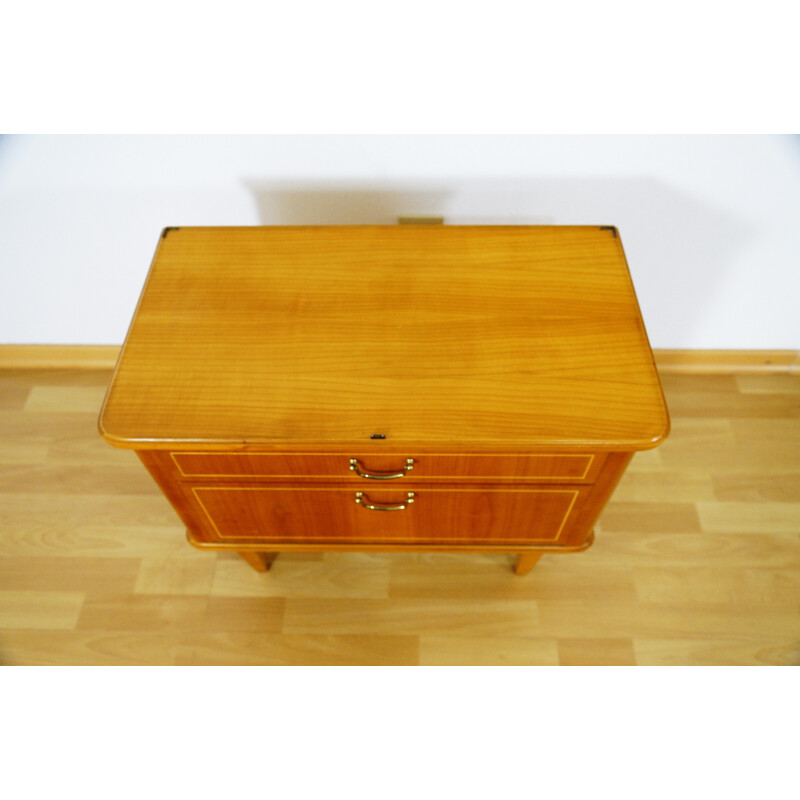 Pair of small cherrywood nightstands - 1960s