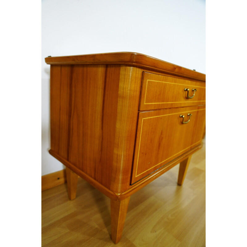 Pair of small cherrywood nightstands - 1960s