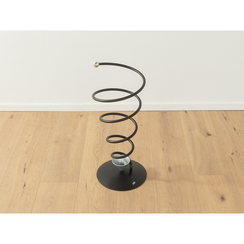 Vintage umbrella stand in black lacquered steel by Markus Boergens for D-Tec, Germany 1990